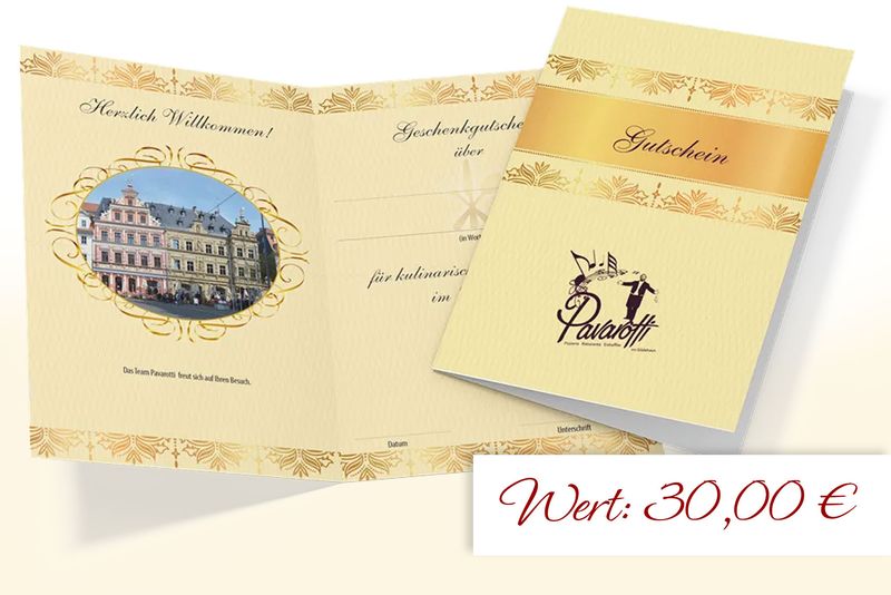 Pavarotti Genuss-Gutschein 30 €