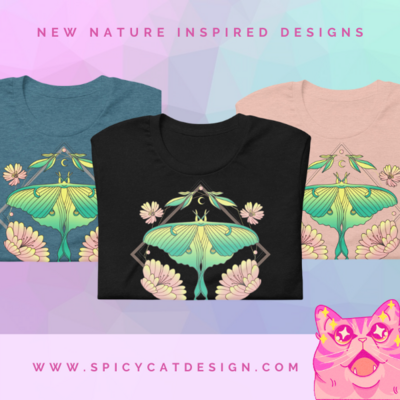 LUNA MAGIC Nature Inspired Design T-Shirt