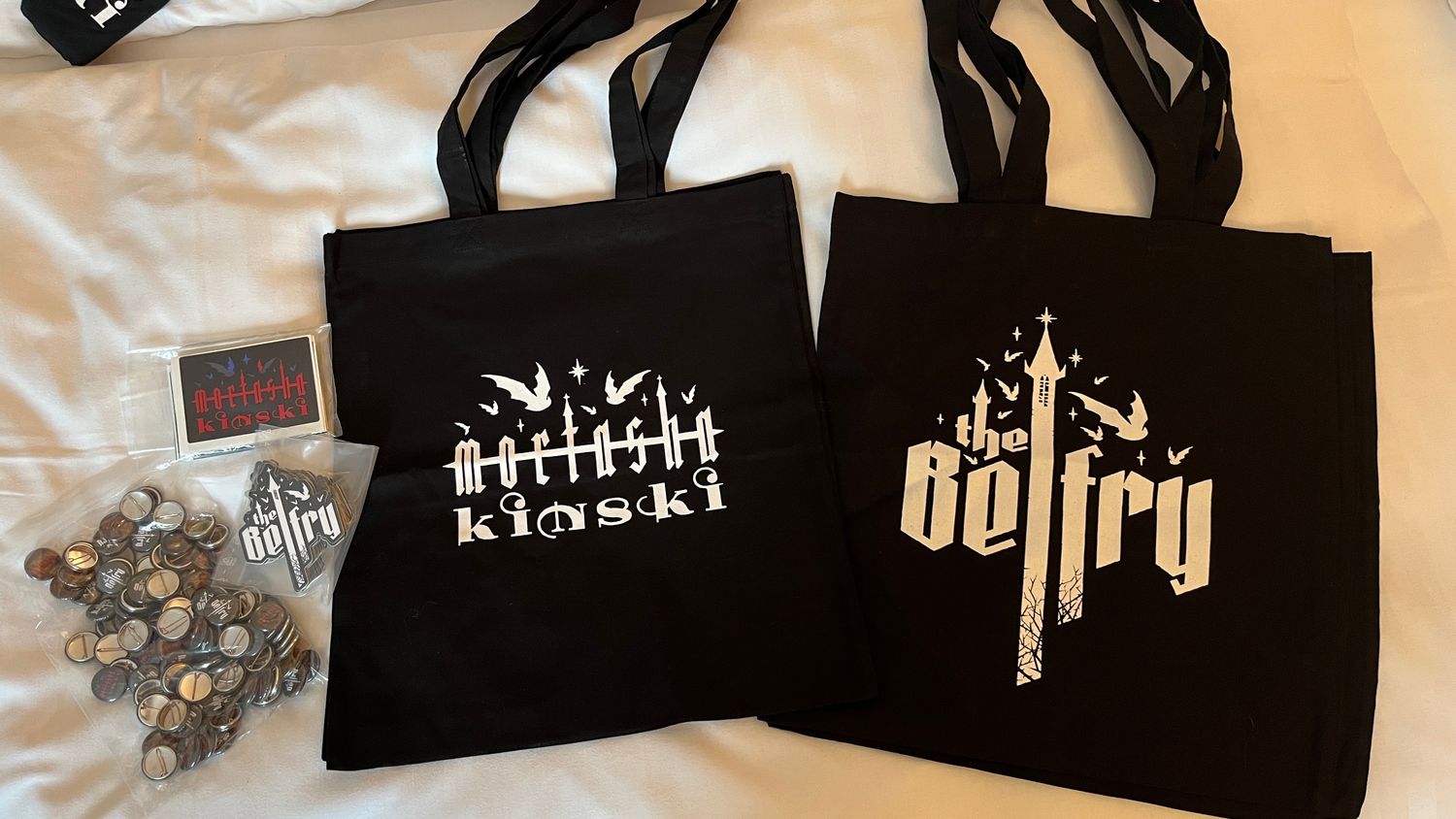 Mortasha Kinski black cotton tote bag