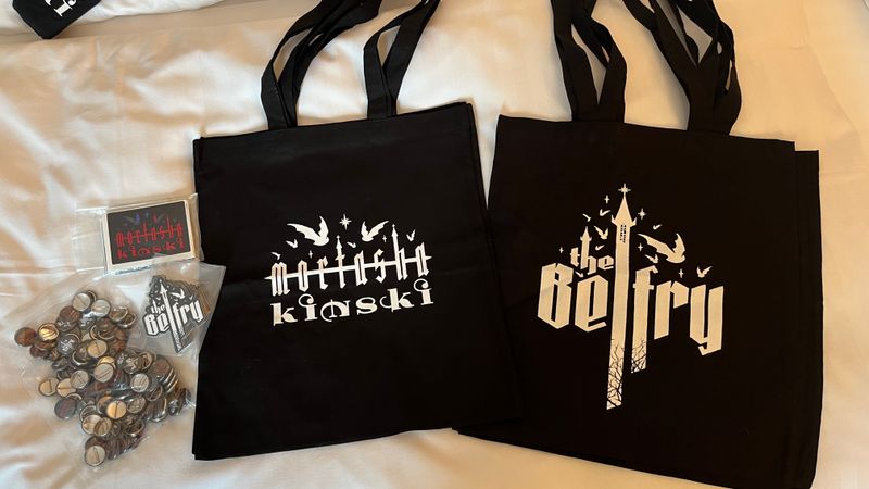Mortasha Kinski black cotton tote bag