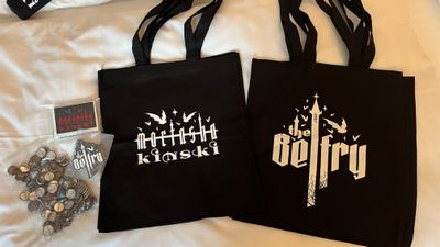 Mortasha Kinski black cotton tote bag