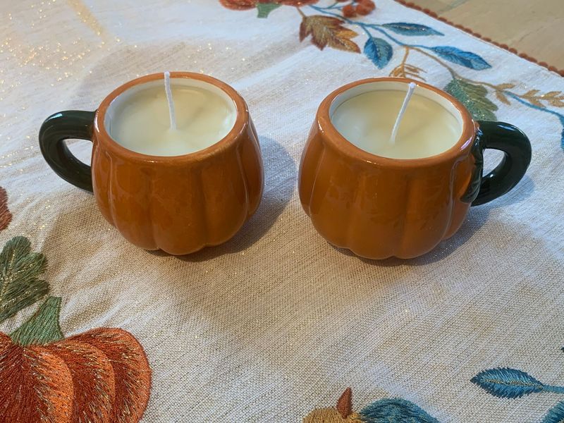 Pumpkin Mug Candles