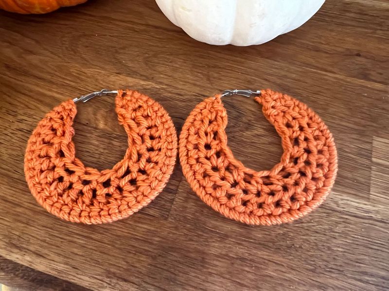 Orange Hoop Earrings​