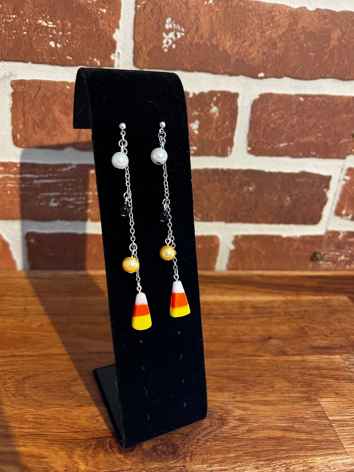 Candy Corn Dangle Earrings