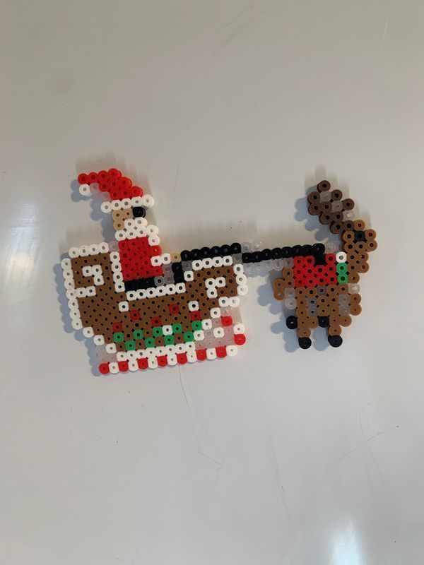 Santa's Sleigh with Snowflakes