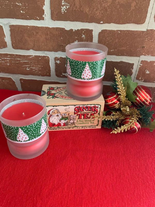 Snowy Christmas Trees Candles