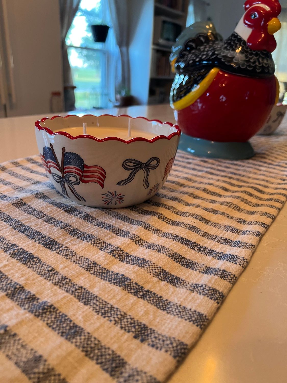 Flags and Bows Candles Flags and Bows Candles
