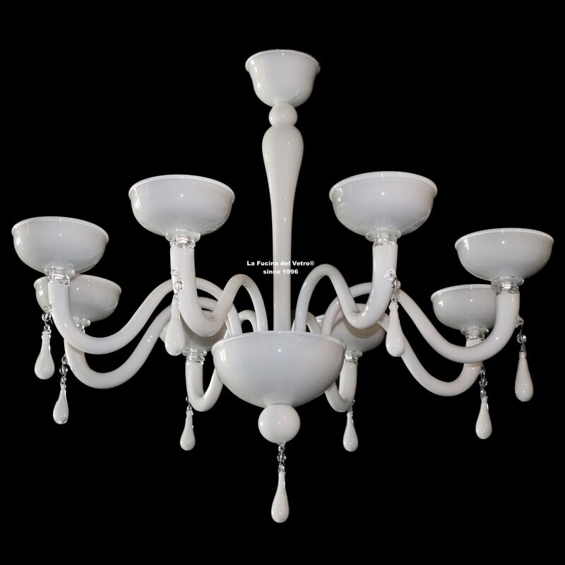 "GOCCE" Lampadario moderno in vetro di Murano