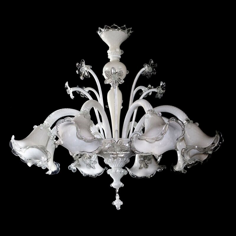 "RIFLETTORI MARGHERITE" Lampadario in vetro di Murano