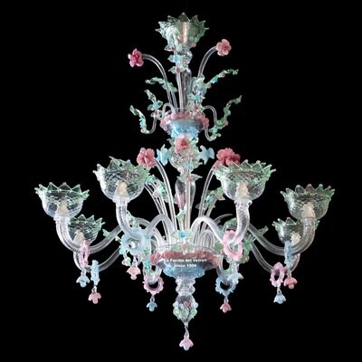 Green Murano Glass Chandelier Green Murano Glass Chandelier