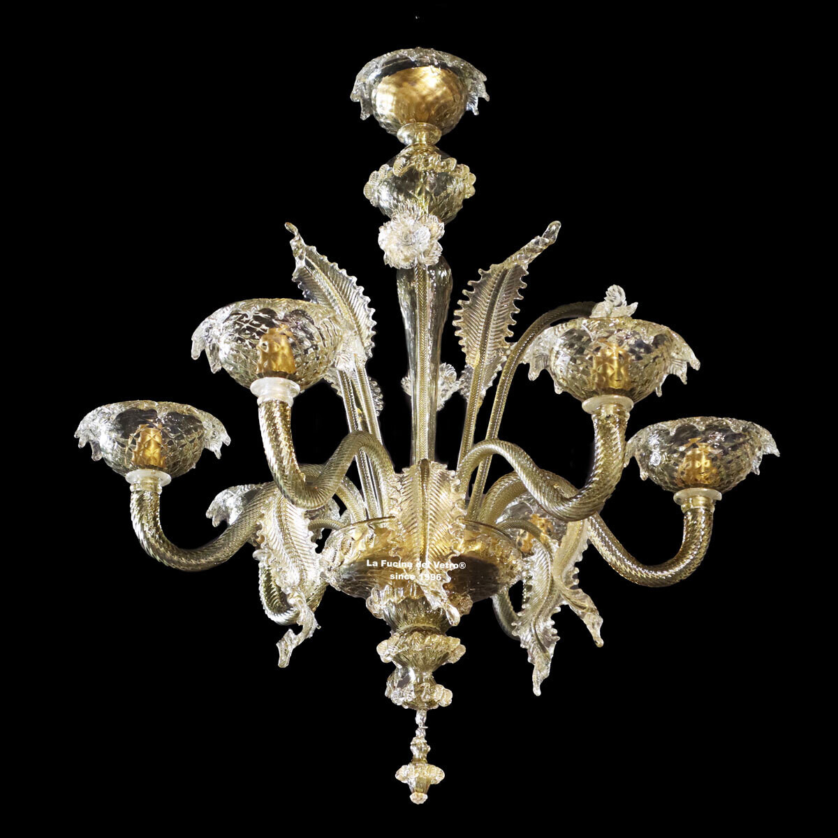 "CLASSICO ROVESCIATO" Lampadario in vetro di Murano