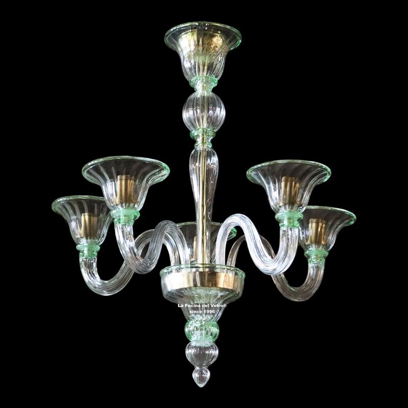 "MODERNO PASTORALE" Lampadario in vetro di Murano