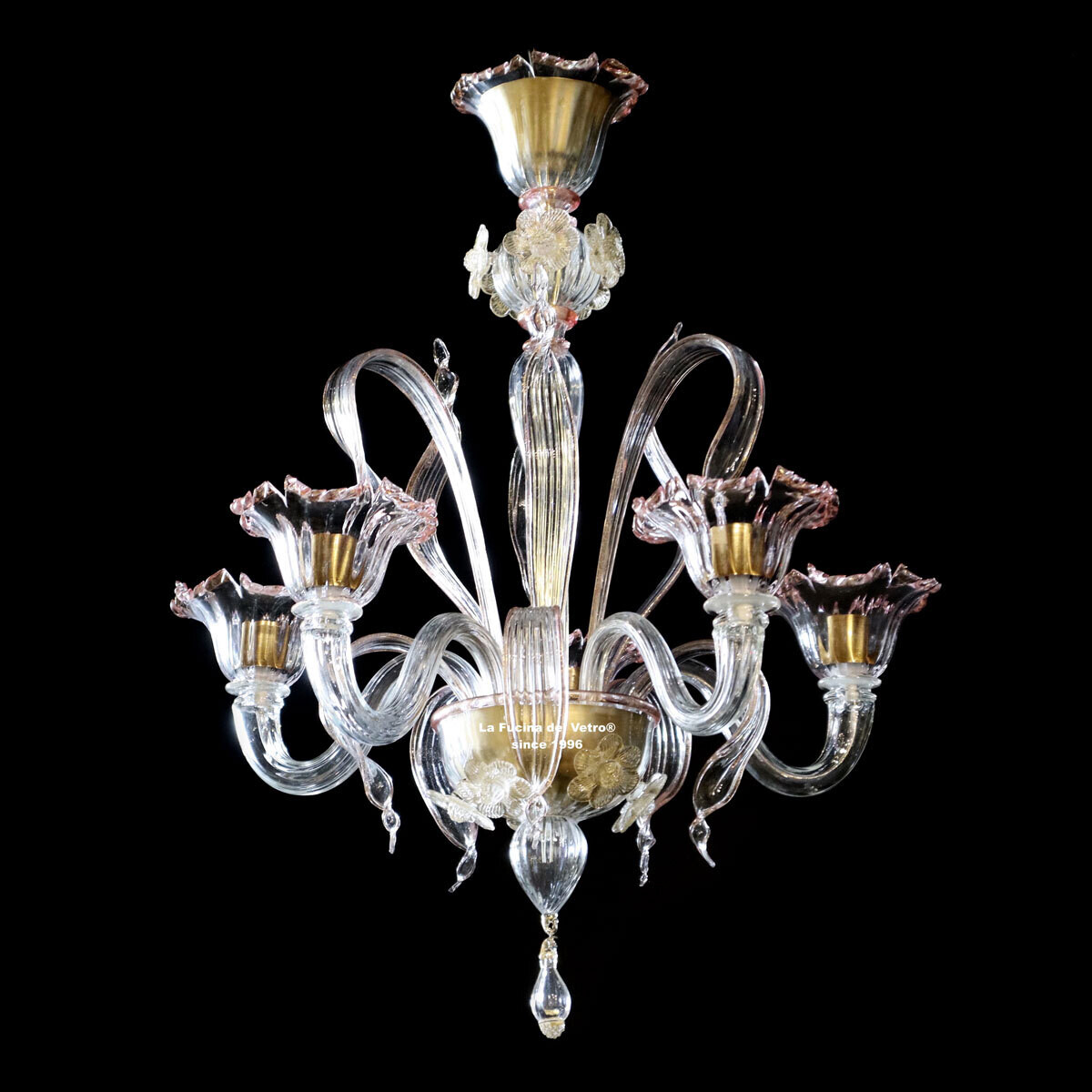 "PASTORALE TG" Lampadario in vetro di Murano