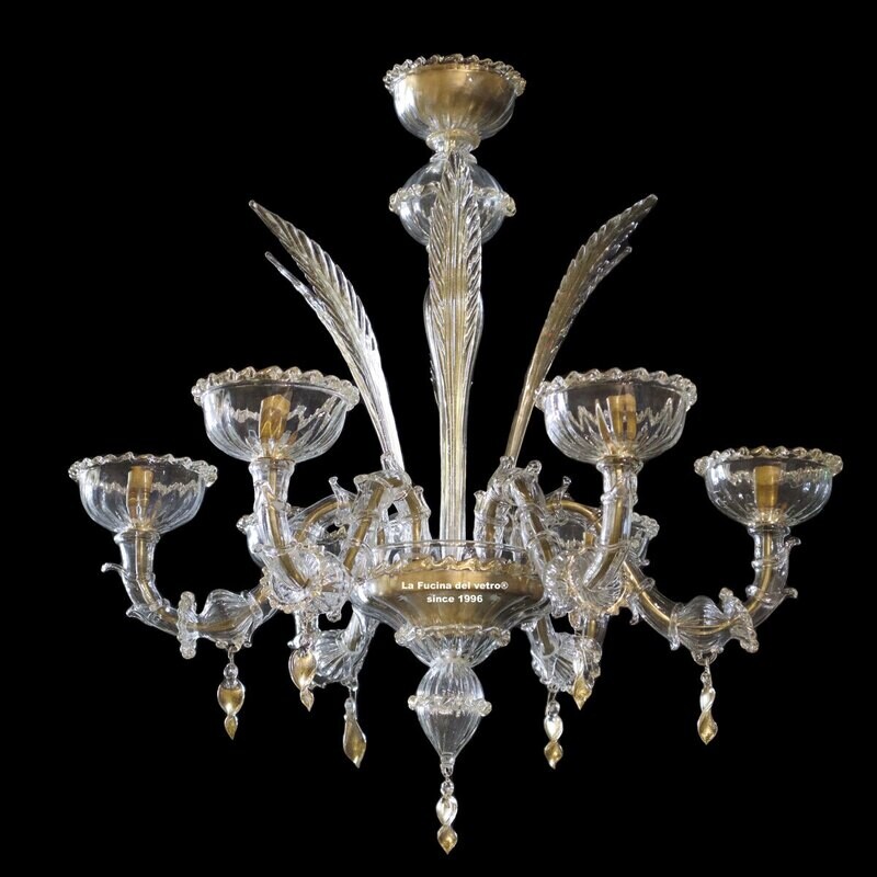 "SEMIREZZONICO LANCE" Lampadario in vetro di Murano