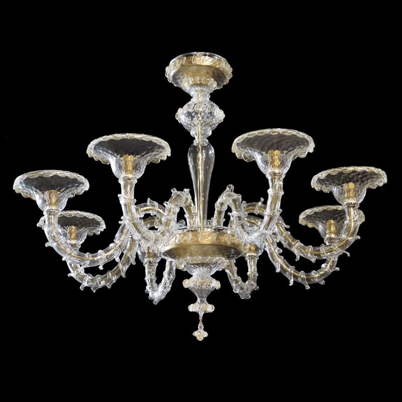 "SEMIREZZONICO MODERNO" Lampadario in vetro di Murano