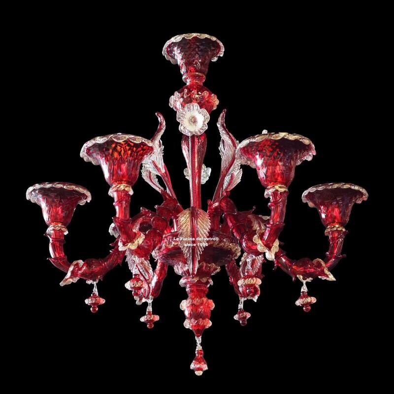 "SEMIREZZONICO SQUADRA" Lampadario in vetro di Murano