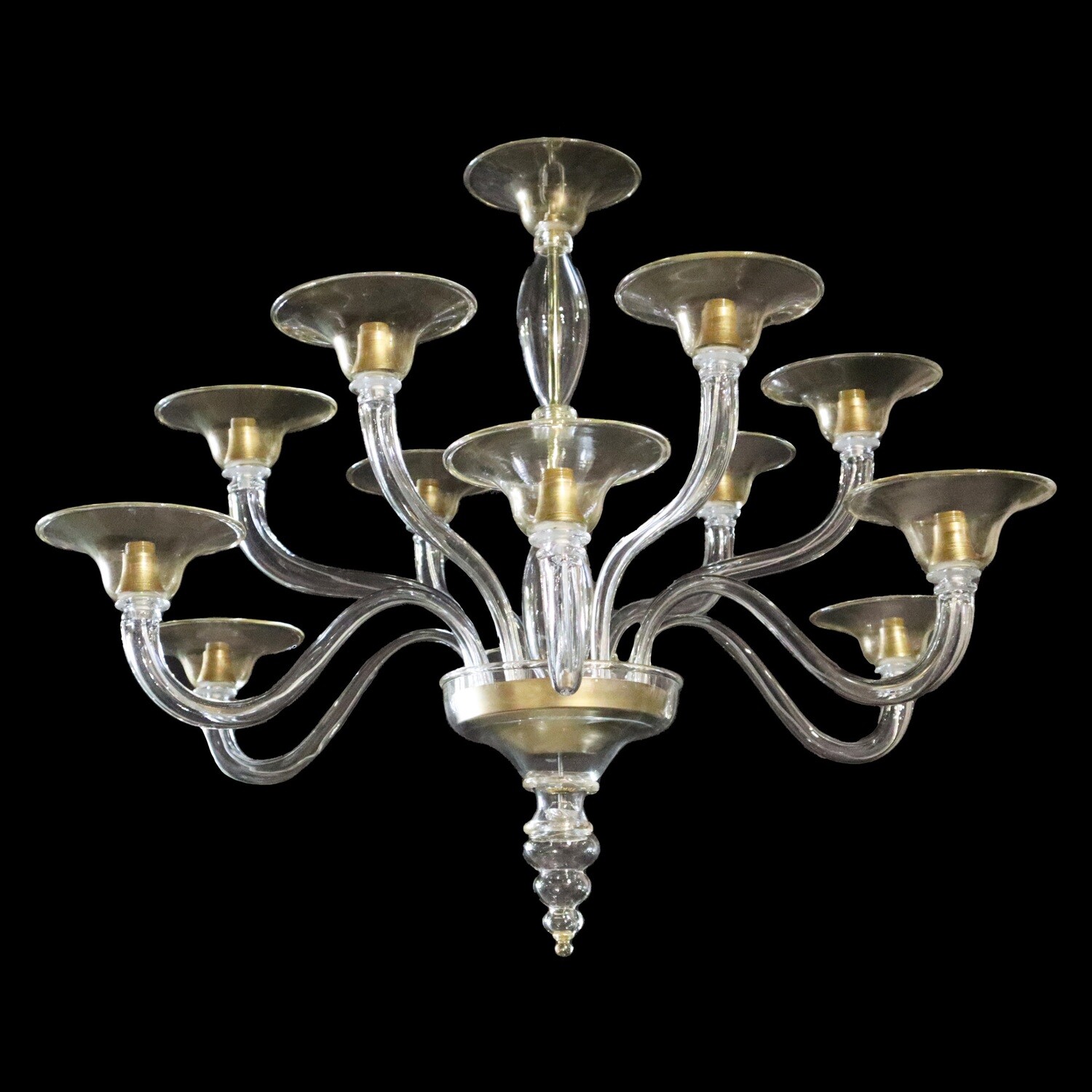 "PIPA TWIN" Lampadario in vetro di Murano moderno
