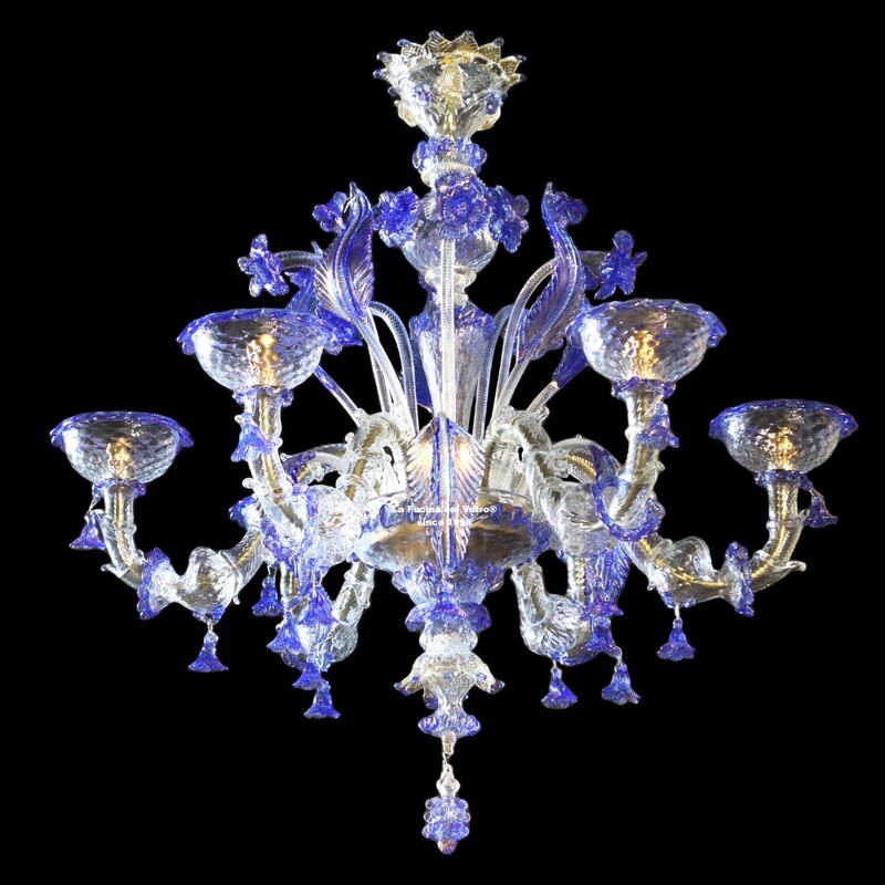 "SEMIREZZONICO MEZZASFERA BLUINO"
Lampadario semirezzonico classico bluino
