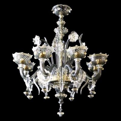 "STRI CLASSICO" Lampadario in vetro di murano