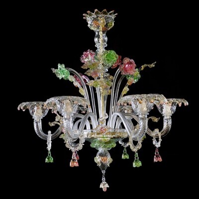 "FERRO ROVESCIATO" Lampadario in vetro di Murano
