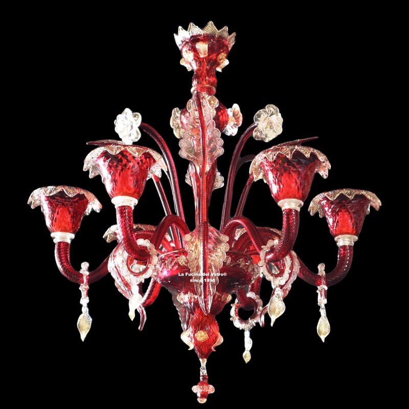 Murano glass chandelier "RITORTO HELL"