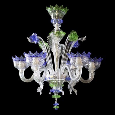 "CLASSICO BICOLORE" Lampadario in vetro di Murano
