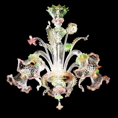 "RIFLETTORI" Lampadario in vetro di murano
