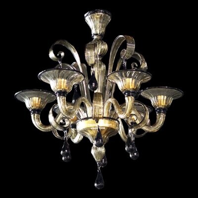 "MANU" Lampadario pastorale in vetro di Murano