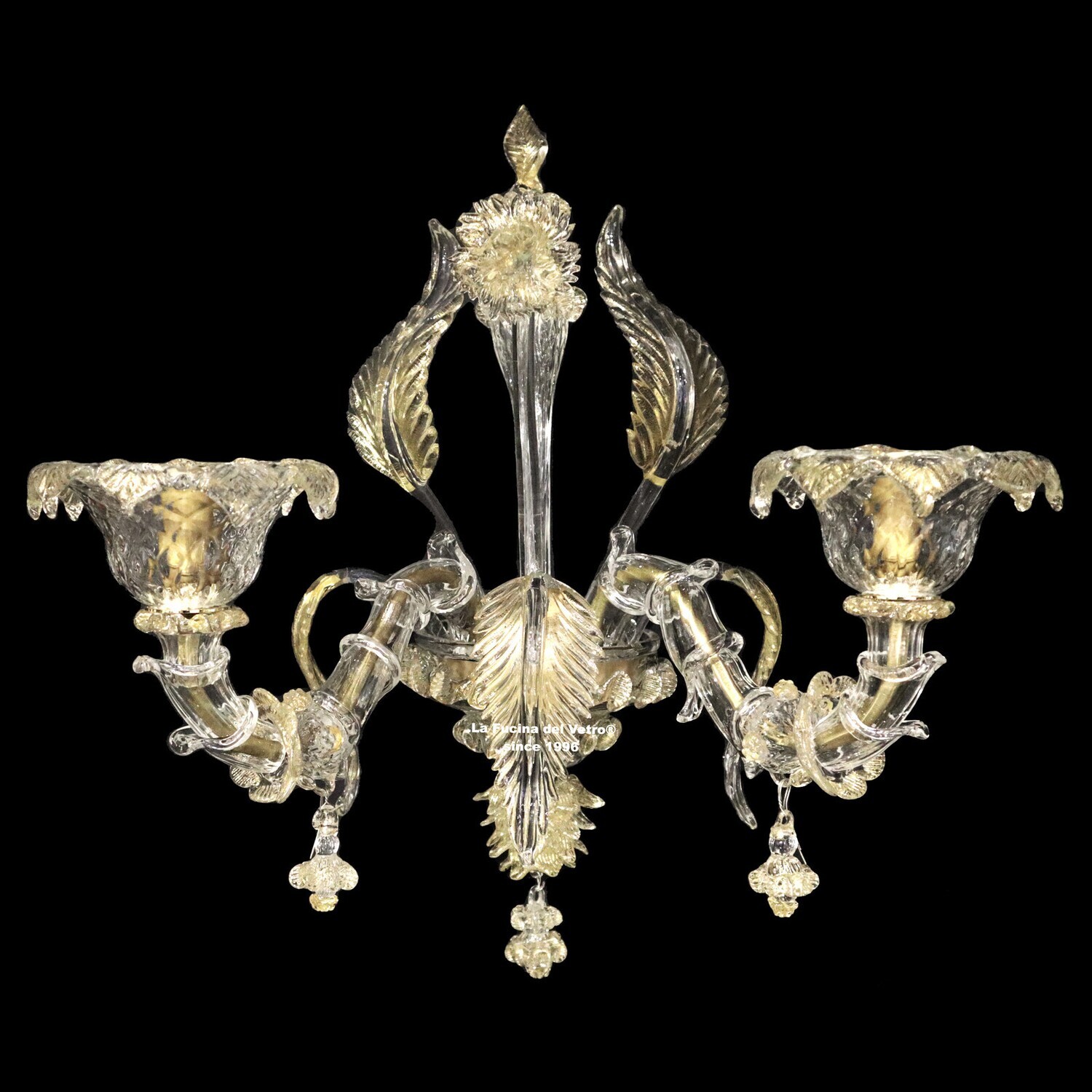 "REZZONICO ONDA" Applique in vetro di Murano