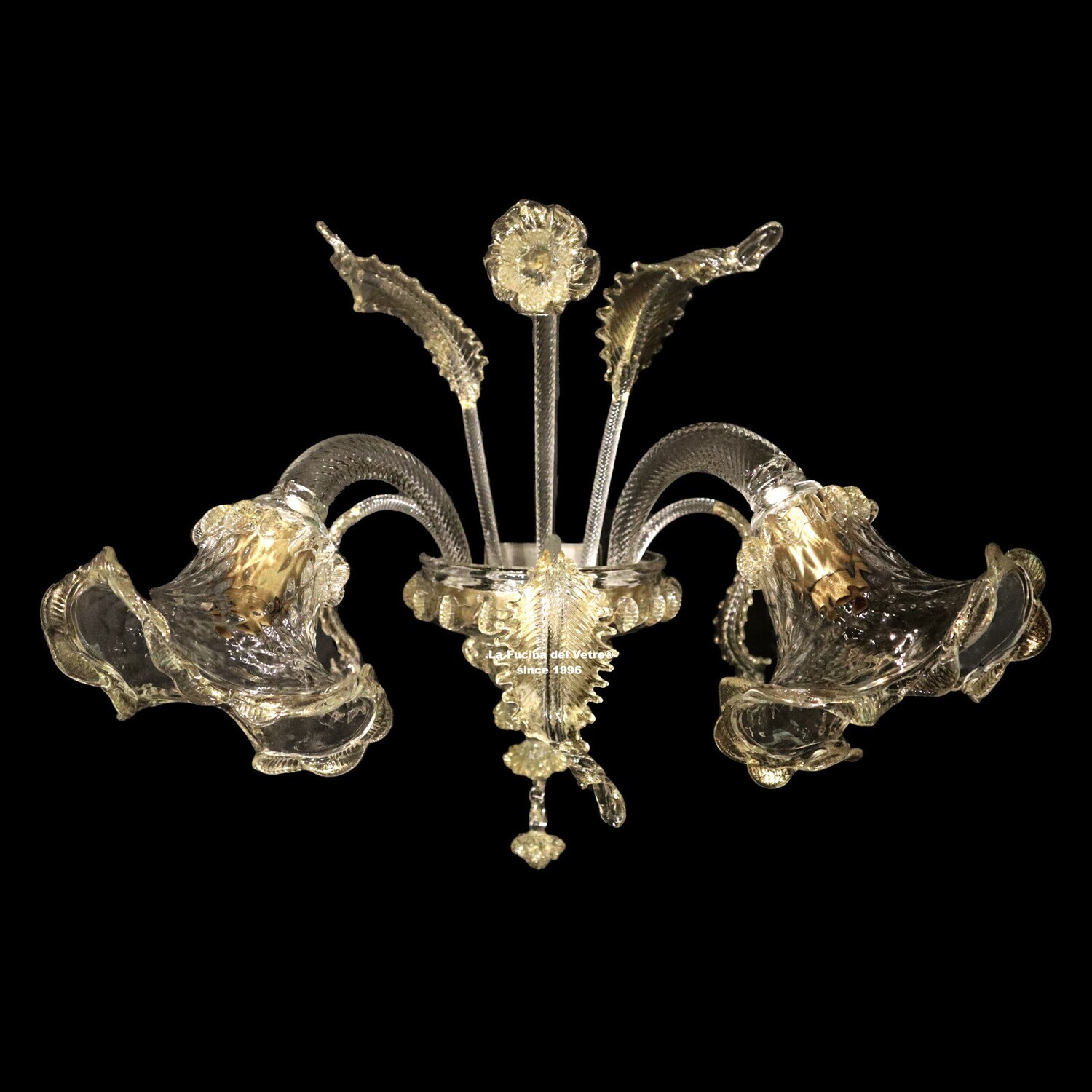 "RIFLETTORI ORO" Applique in vetro di Murano