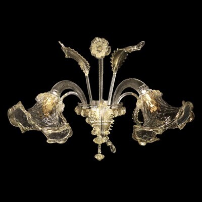 "RIFLETTORI ORO" Applique in vetro di Murano