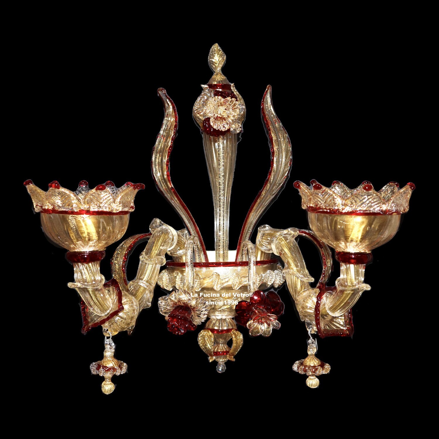 "REZZONICO REALE" Applique in vetro di Murano
