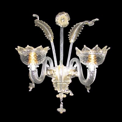 "CLASSICA ORO" Applique in vetro di Murano