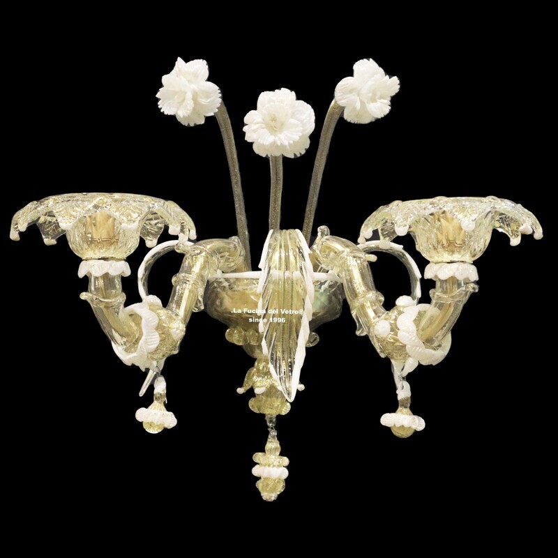 "REZZONICO REALE" Applique in vetro di Murano