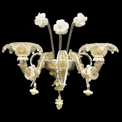 "REZZONICO REALE" Applique in vetro di Murano