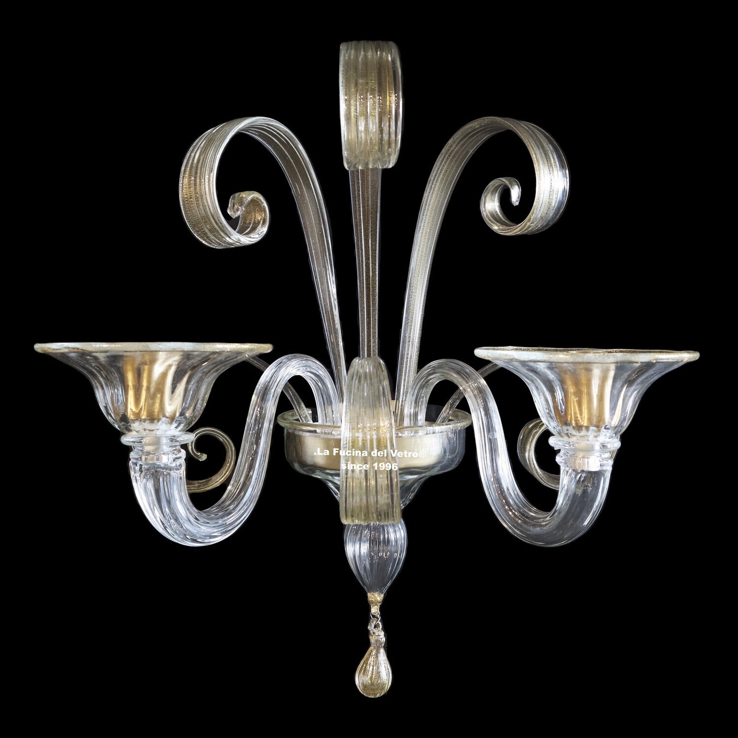 "PASTORALE ORO" Applique in vetro di Murano