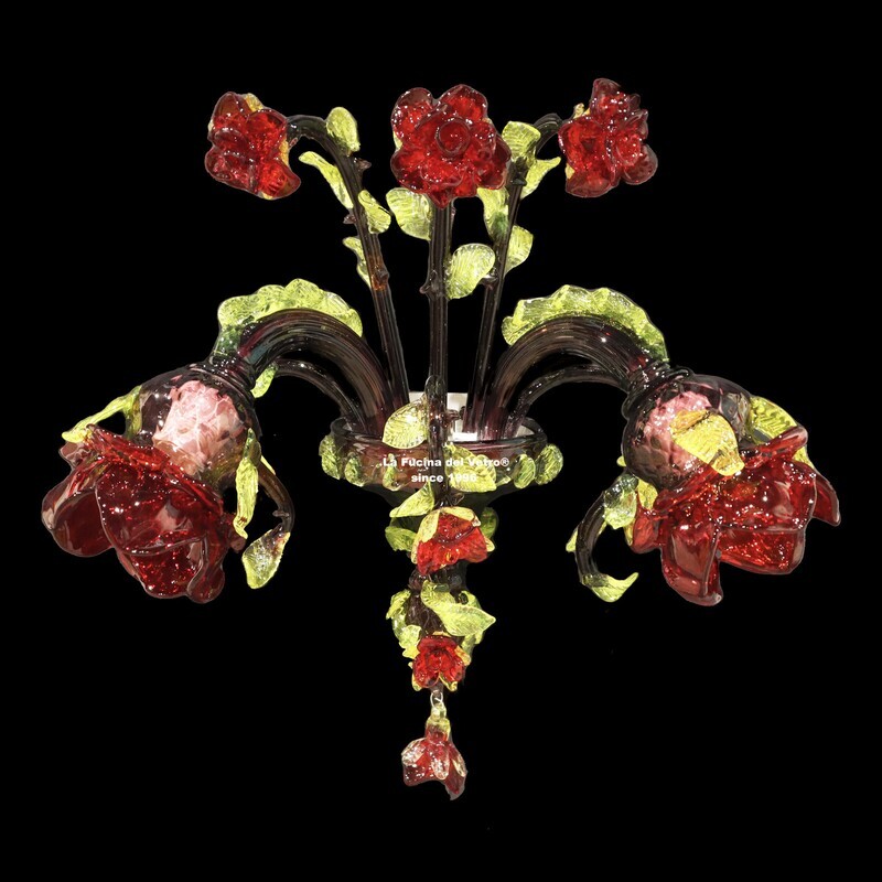 "ROSETO" Applique in vetro di Murano