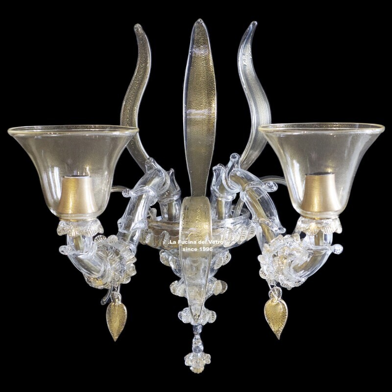 "REZZONICO LANCE" Applique in vetro di Murano