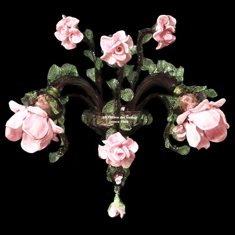"ROSETO" Applique in vetro di Murano