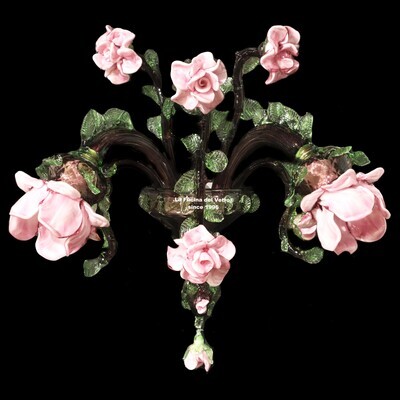 "ROSETO" Applique in vetro di Murano