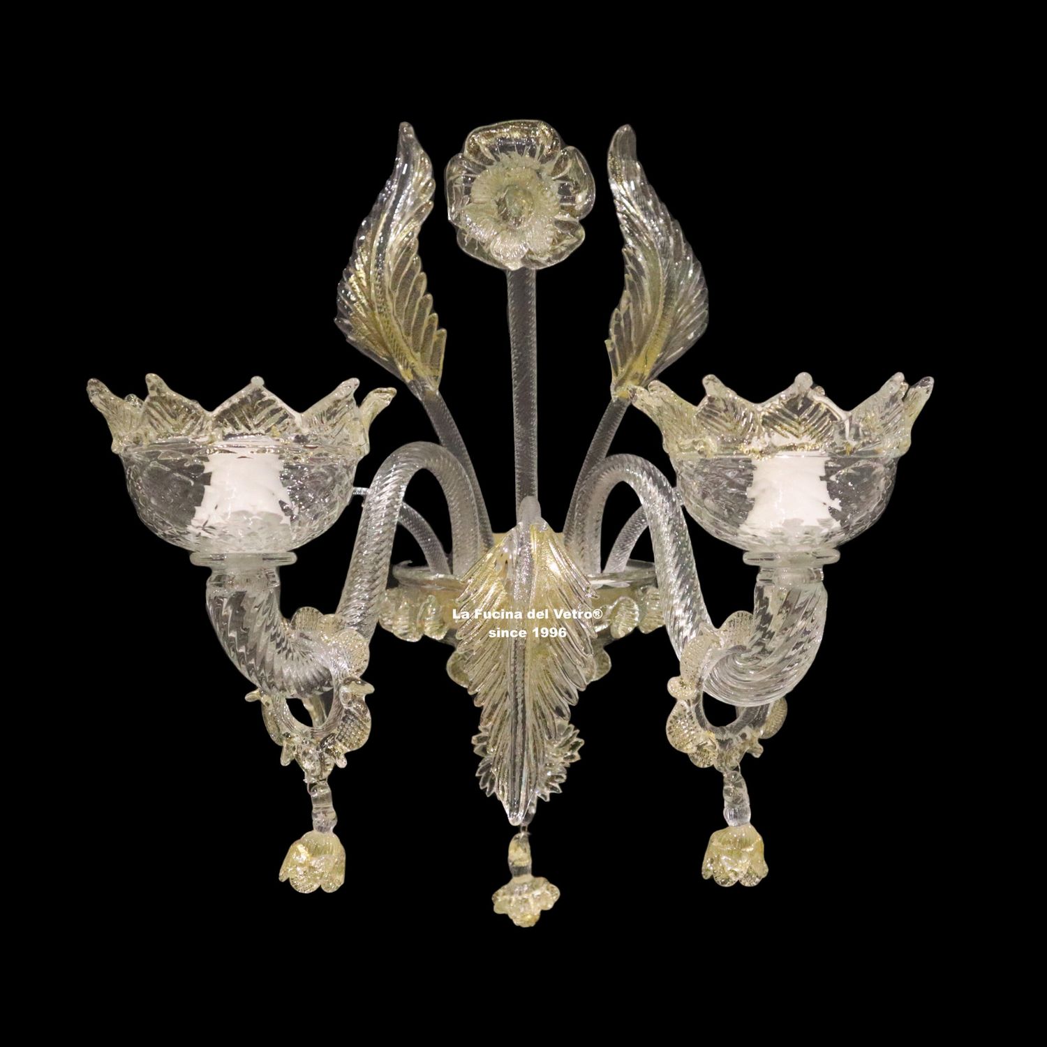 "PENDAGLI ONDA" Applique in vetro di Murano