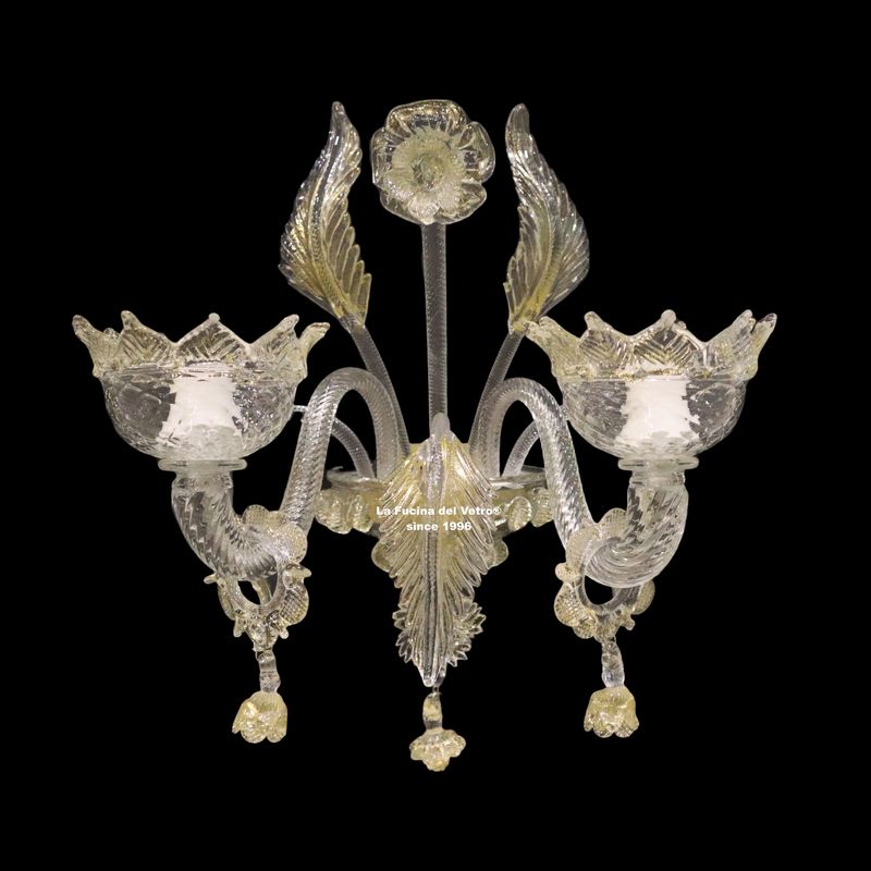 "PENDANTS WAVE" Murano glass wall light
