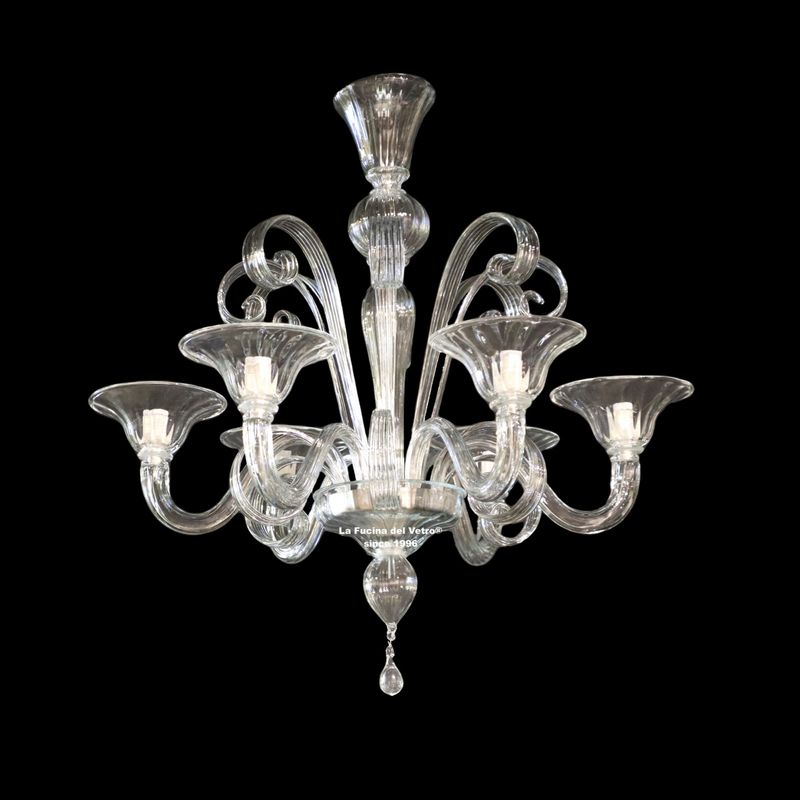 "PASTORAL CRYSTAL" Murano glass chandelier