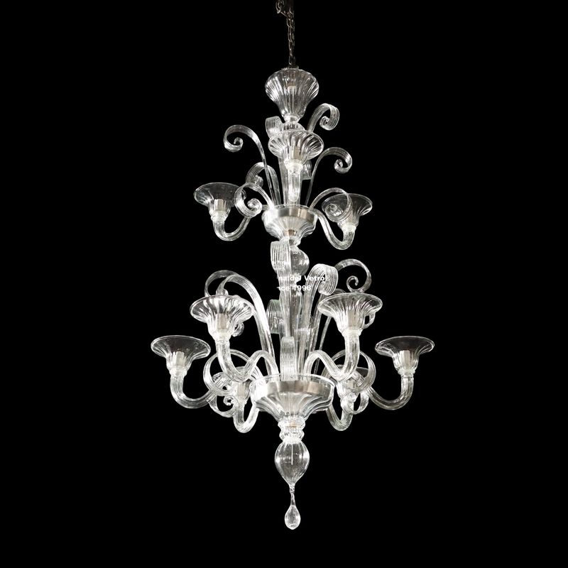 "PASTORAL TWIN" Murano glass chandelier