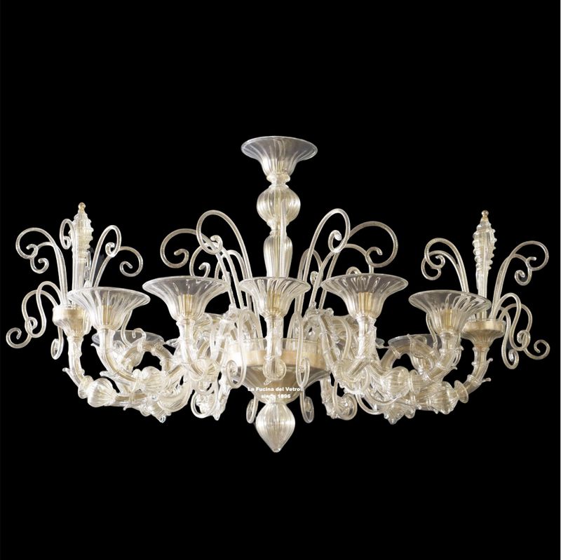 "SEMIREZZONICO BARCHETTA" Lampadario in vetro di Murano