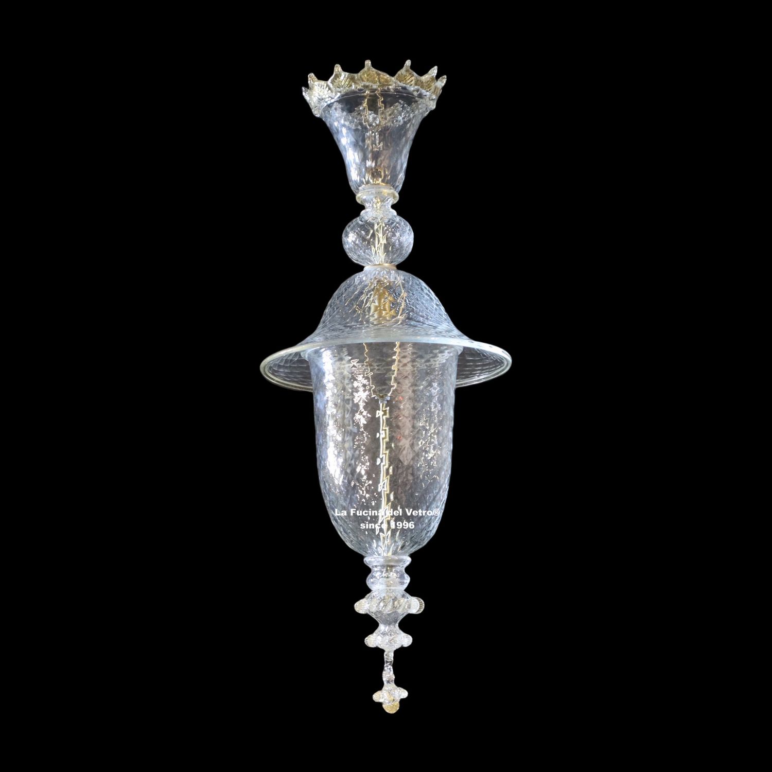 "CORONA" Lanterna in vetro di Murano