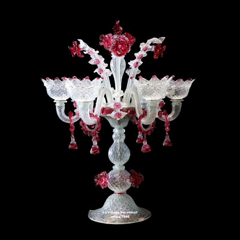 "FERRO" Flambeau in vetro di Murano