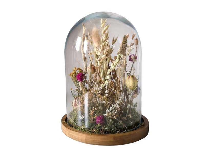 Dried Flower Glass Dome