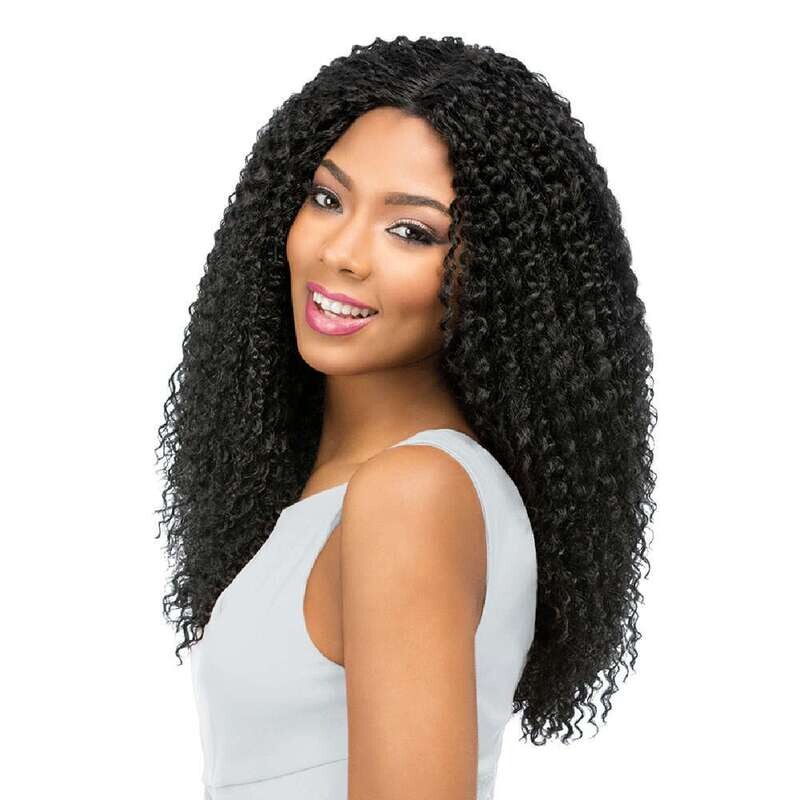 Sensationnel CUSTOM Synthetic Fiber Lace Wig Kinky Curl| Synthetische Perücke