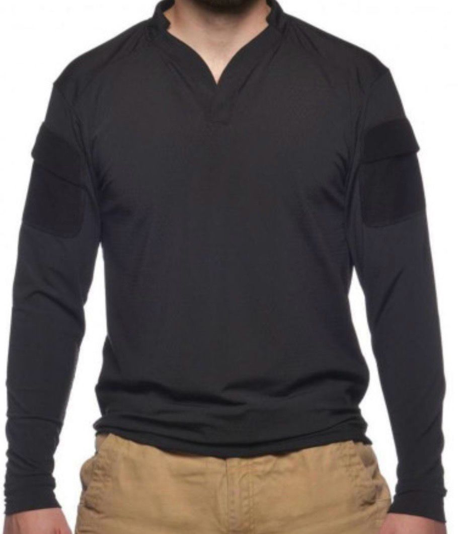 Velocity Systems BOSS Rugby Long Sleeved Shirt - Black